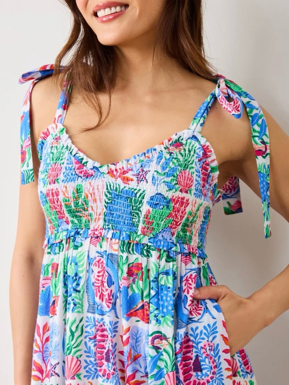 NWT Printfresh Stained Glass Sea Siren Maxi Dress Size 2X - Picture 3 of 16